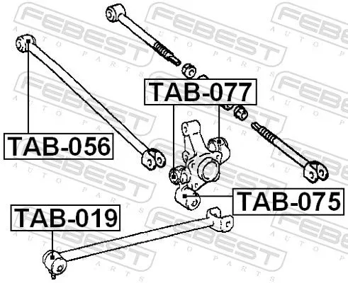 FEBEST Mounting, control/trailing arm (TAB-075)