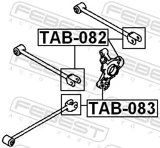 FEBEST Mounting, control/trailing arm (TAB-083)