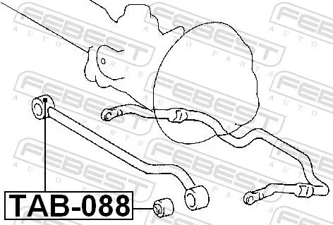 FEBEST Mounting, control/trailing arm (TAB-088)