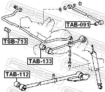 FEBEST Mounting, control/trailing arm (TAB-091)