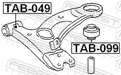 FEBEST Mounting, control/trailing arm (TAB-099)