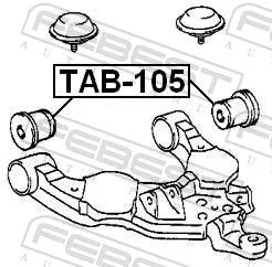 FEBEST Mounting, control/trailing arm (TAB-105)
