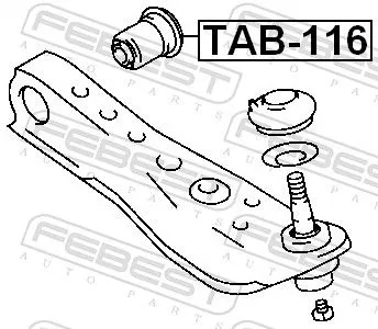 FEBEST Mounting, control/trailing arm (TAB-116)