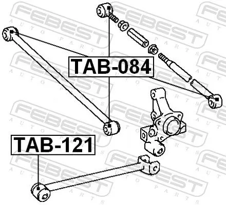 FEBEST Mounting, control/trailing arm (TAB-121)