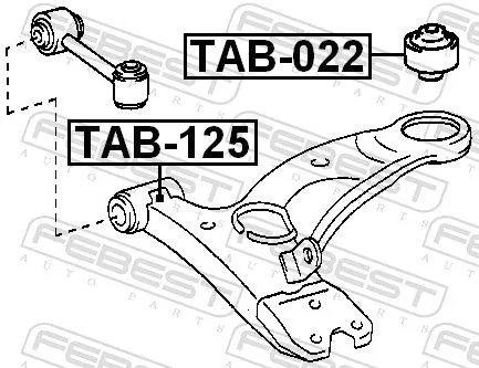 FEBEST Mounting, control/trailing arm (TAB-125)