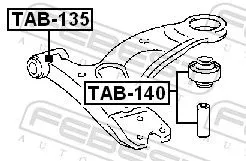 FEBEST Mounting, control/trailing arm (TAB-140)