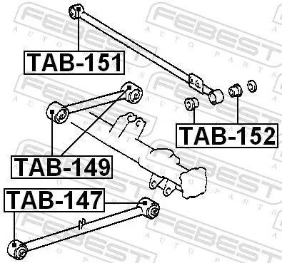 FEBEST Mounting, control/trailing arm (TAB-147)