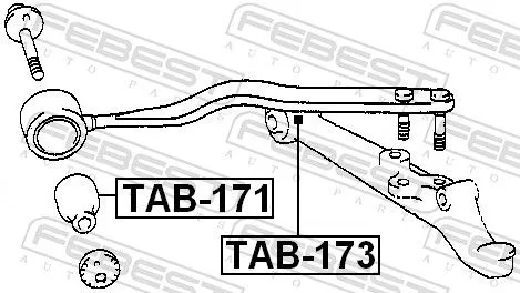 FEBEST Mounting, control/trailing arm (TAB-173)