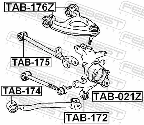 FEBEST Mounting, control/trailing arm (TAB-175)