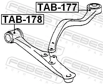 FEBEST Mounting, control/trailing arm (TAB-178)