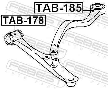 FEBEST Mounting, control/trailing arm (TAB-185)