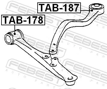 FEBEST Mounting, control/trailing arm (TAB-187)