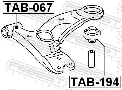 FEBEST Mounting, control/trailing arm (TAB-194)