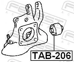FEBEST Mounting, control/trailing arm (TAB-206)