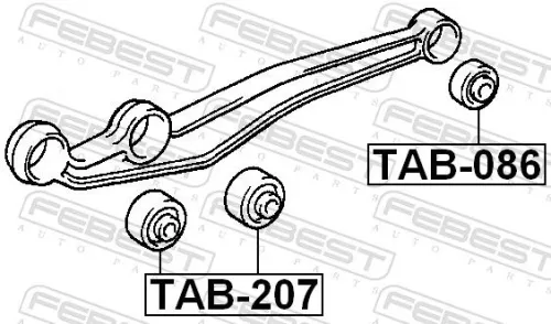 FEBEST Mounting, control/trailing arm (TAB-207)