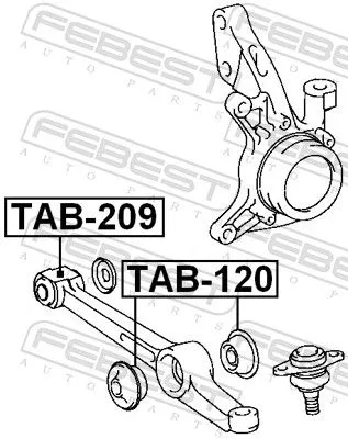 FEBEST Mounting, control/trailing arm (TAB-209)