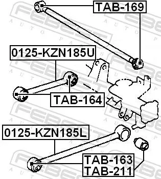 FEBEST Mounting, control/trailing arm (TAB-211)