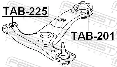 FEBEST Mounting, control/trailing arm (TAB-225)