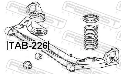 FEBEST Bushing, axle beam (TAB-226)
