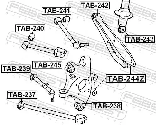 FEBEST Mounting, control/trailing arm (TAB-240)