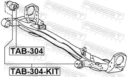 FEBEST Repair Kit, axle beam (TAB-304-KIT)