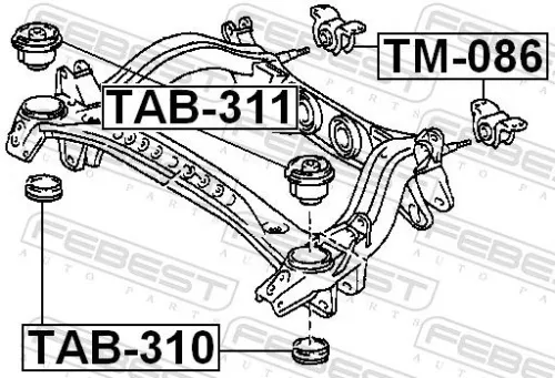 FEBEST Mounting, control/trailing arm (TAB-311)