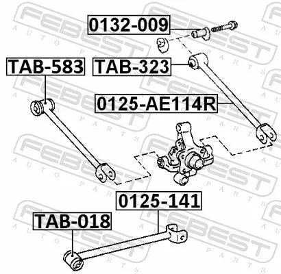 FEBEST Mounting, control/trailing arm (TAB-323)