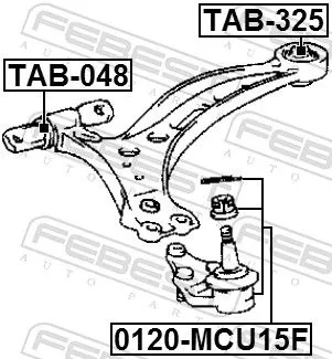 FEBEST Mounting, control/trailing arm (TAB-325)