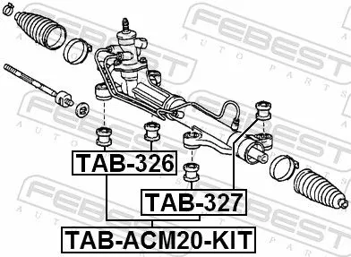 FEBEST Mounting, steering gear (TAB-327)