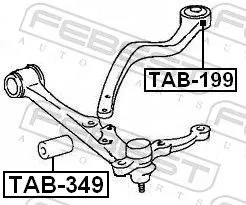 FEBEST Mounting, control/trailing arm (TAB-349)