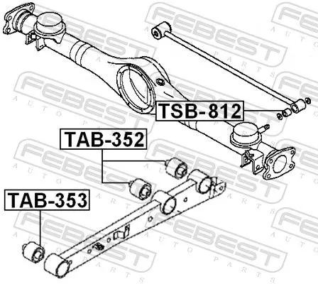 FEBEST Mounting, control/trailing arm (TAB-353)