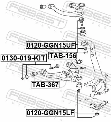 FEBEST Mounting, control/trailing arm (TAB-367)