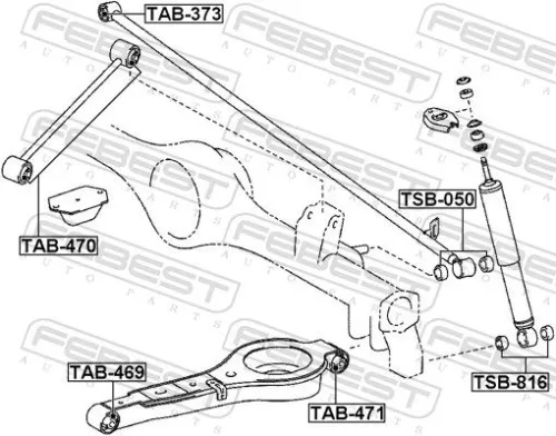 FEBEST Mounting, control/trailing arm (TAB-373)