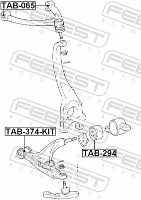 FEBEST Repair Kit, control arm (TAB-374-KIT)