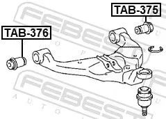 FEBEST Mounting, control/trailing arm (TAB-375)