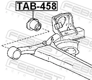 FEBEST Bushing, axle beam (TAB-458)