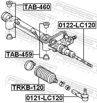 FEBEST Mounting, steering gear (TAB-460)