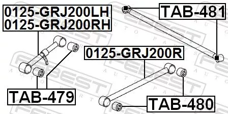 FEBEST Mounting, control/trailing arm (TAB-480)