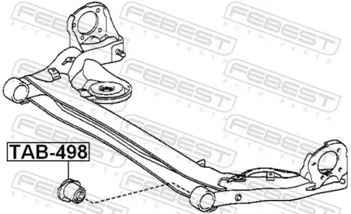 FEBEST Bushing, axle beam (TAB-498)