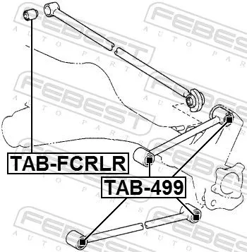 FEBEST Mounting, control/trailing arm (TAB-499)