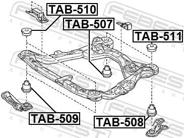FEBEST Mounting, support frame/subframe (TAB-509)