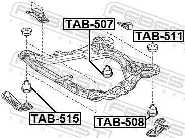 FEBEST Mounting, support frame/subframe (TAB-515)