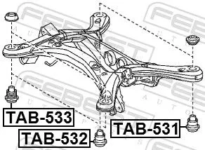 FEBEST Mounting, support frame/subframe (TAB-533)