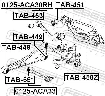 FEBEST Mounting, control/trailing arm (TAB-551)