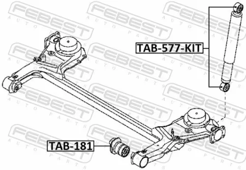 FEBEST Mounting Kit, shock absorber (TAB-577-KIT)