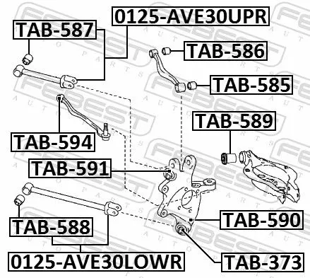 FEBEST Mounting, control/trailing arm (TAB-585)