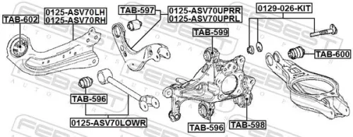 FEBEST Mounting, control/trailing arm (TAB-596)