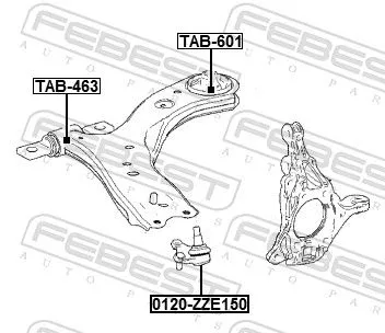 FEBEST Mounting, control/trailing arm (TAB-601)