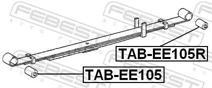 FEBEST Bushing, leaf spring (TAB-EE105R)