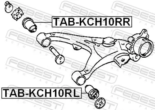 FEBEST Mounting, control/trailing arm (TAB-KCH10RL)